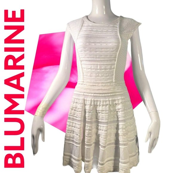 BLUMARINE KNIT WHITE DRESS (SZ SM) (EUC) - Picture 1 of 10